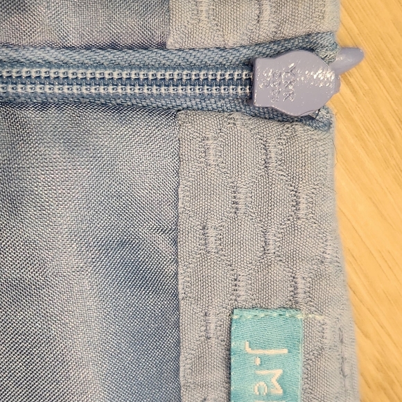 J. Mclaughlin Sheath Little Blue Dress Size 10 Short Cap Sleeves, Textured Fabri - Picture 15 of 15